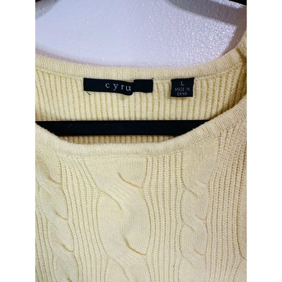 Cyrus Women's Cable Knit Butter Soft Ribbed Sweater, Size L - Picture 2 of 4